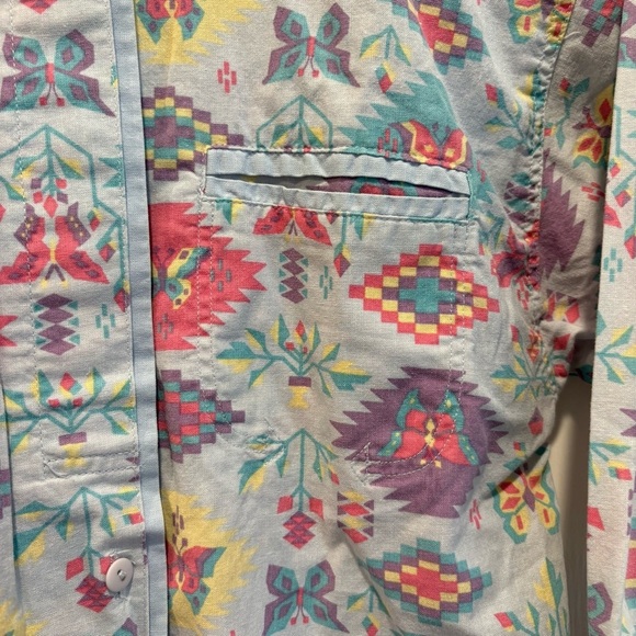 Vintage Levi Strauss Western Butterfly Button Up - Size Medium - Picture 7 of 7